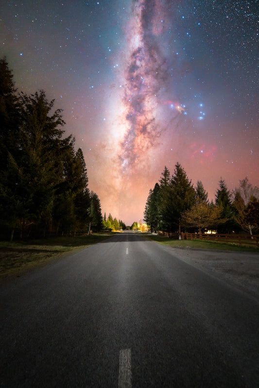 New Zealand Road Leading To The Milky Way NZ AUS